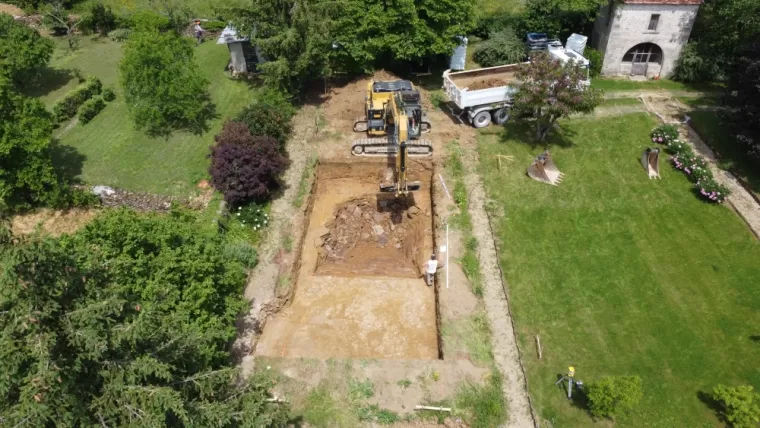 piscine connectée 12X5 fosse à plonger de 3,00M