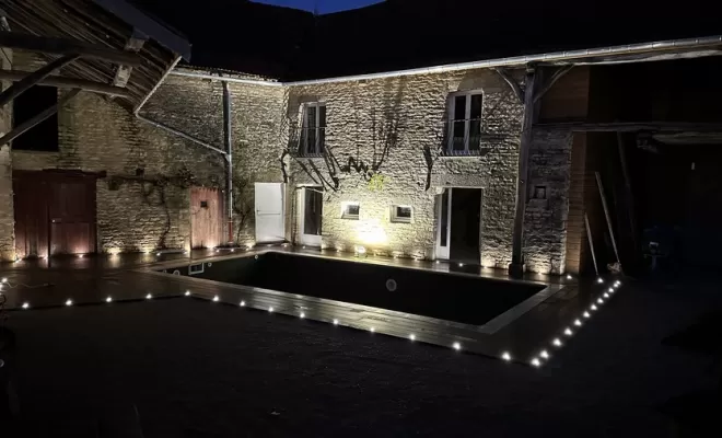 Aménagement extérieur de piscine, Chablis, R.S. BATI