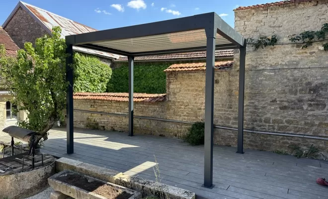 Pose de pergolas, Chablis, R.S. BATI