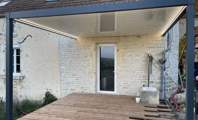 Pose de pergolas, Chablis, R.S. BATI